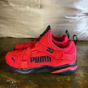 PUMA Kids Red and Black Sneakers